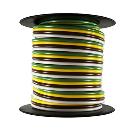 The Best Connection Trailer Wire Bonded-Rated 80Â°C 16AWG 4-Way, 100Ft 2522C